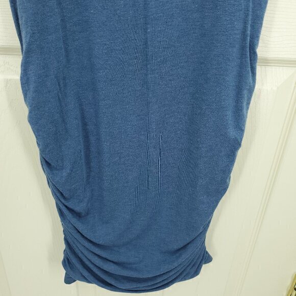 Prana Modal Foundation Ruched Short Sleeve Tee Mini Dress M Blue - Picture 12 of 16